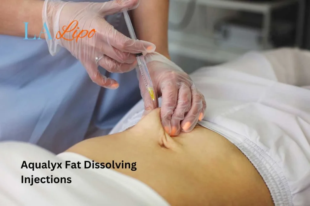 woman having fat dissolving injections West Acton in the stomach