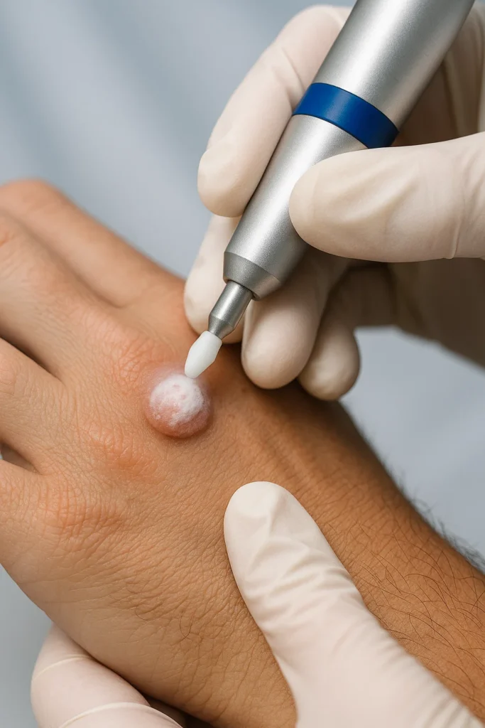 example of wart removal West Acton using cryopen