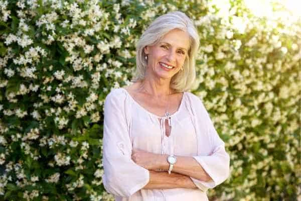 Older woman happy with urinary incontinence treatment West Acton
