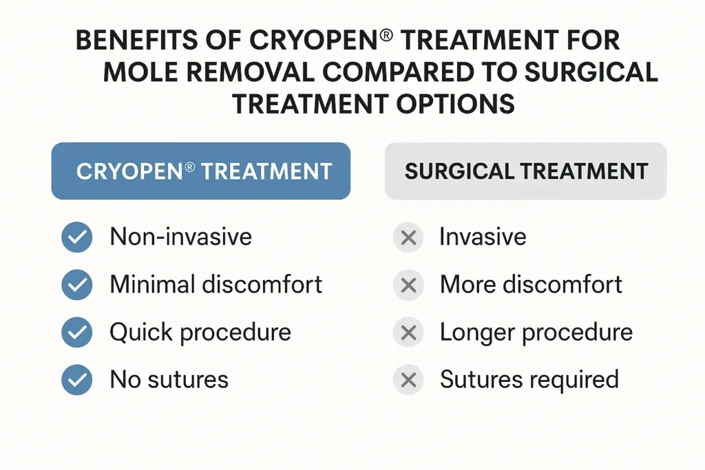Benefits of facial mole removal West Acton - call our team today to book a consultation