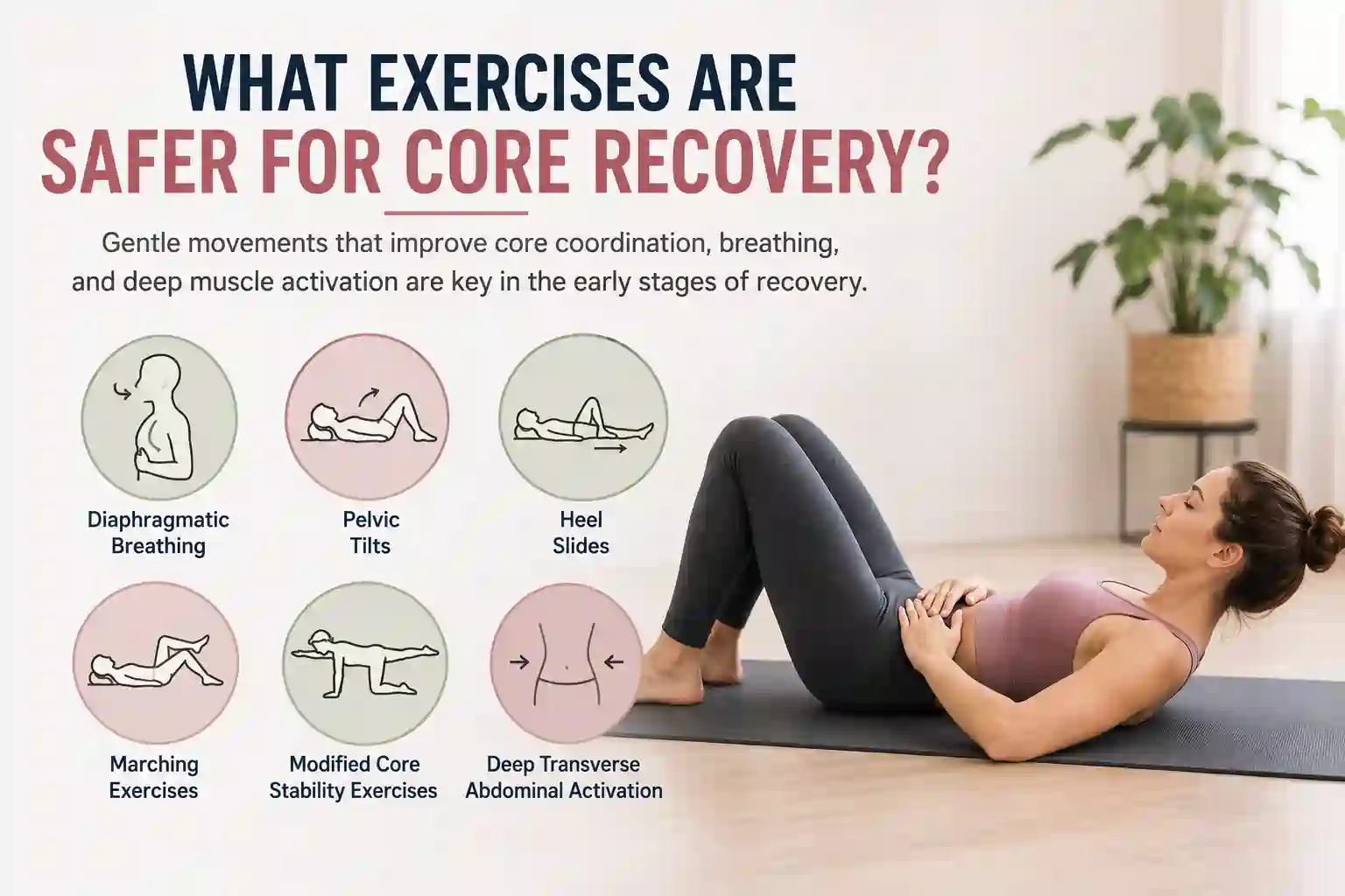 Which exercises may help diastasis recti West Acton?